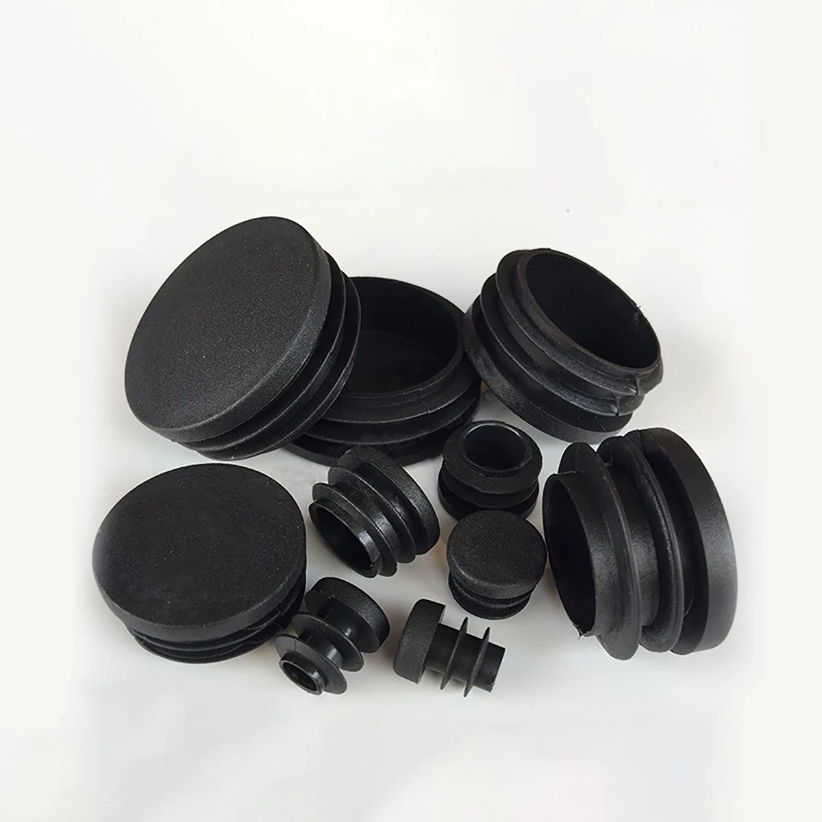 4/8/10/16/20pcs Diameter 12-76mm Round Plastic Blanking End Cap Chair Table Feet Cap Tube Pipe Insert Plug Decorative Dust Cover