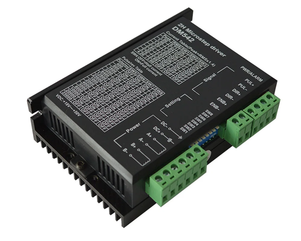 

2 Phase CNC Stepper Motor Driver for NEMA 17 23 34 Stepper Motor with DC24~50V Input Vlotage 128 Subdivision 1.0-4.2A