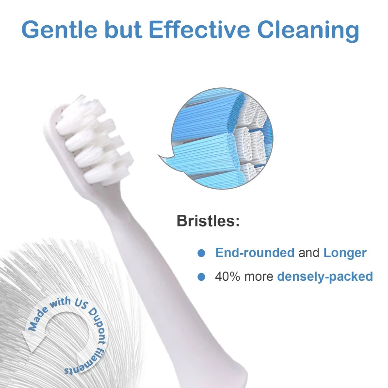 رؤساء فرشاة الأسنان ل شاومي Mijia T100 رؤساء فرشاة الأسنان اللثة الرعاية لينة فرشاة الأسنان رؤساء مع حماية قبعات لتنظيف صحية بالفرشاة