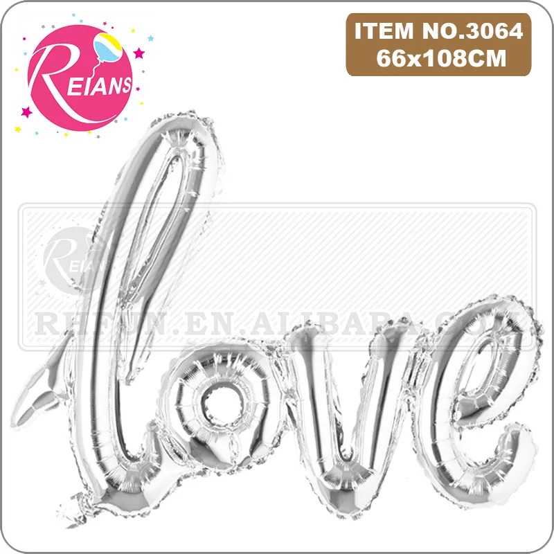 Large Ligatures Love Letter Foil Balloon Anniversary Wedding Valentines Birthday Party Decoration Champagne Cup Photo Props