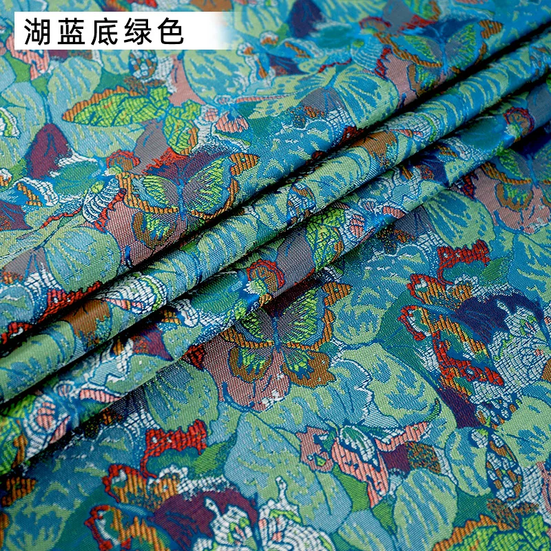 Satin fabric for sewing imitation silk brocade jacquard fabrics high quality cheongsam and kimono garment material