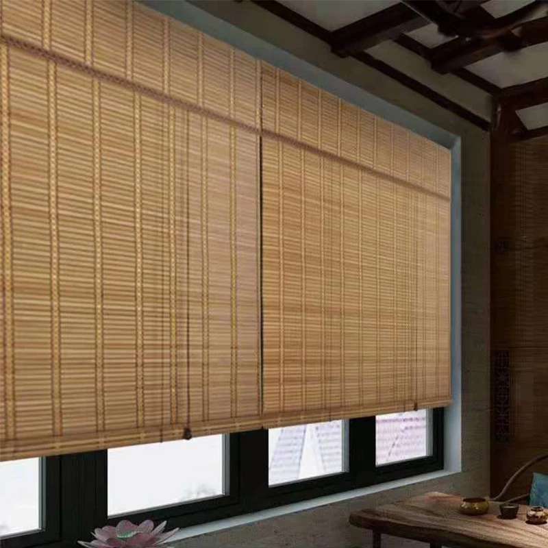 Retro Style Custom Bamboo Curtains Balcony Louver Shading for Factory Price