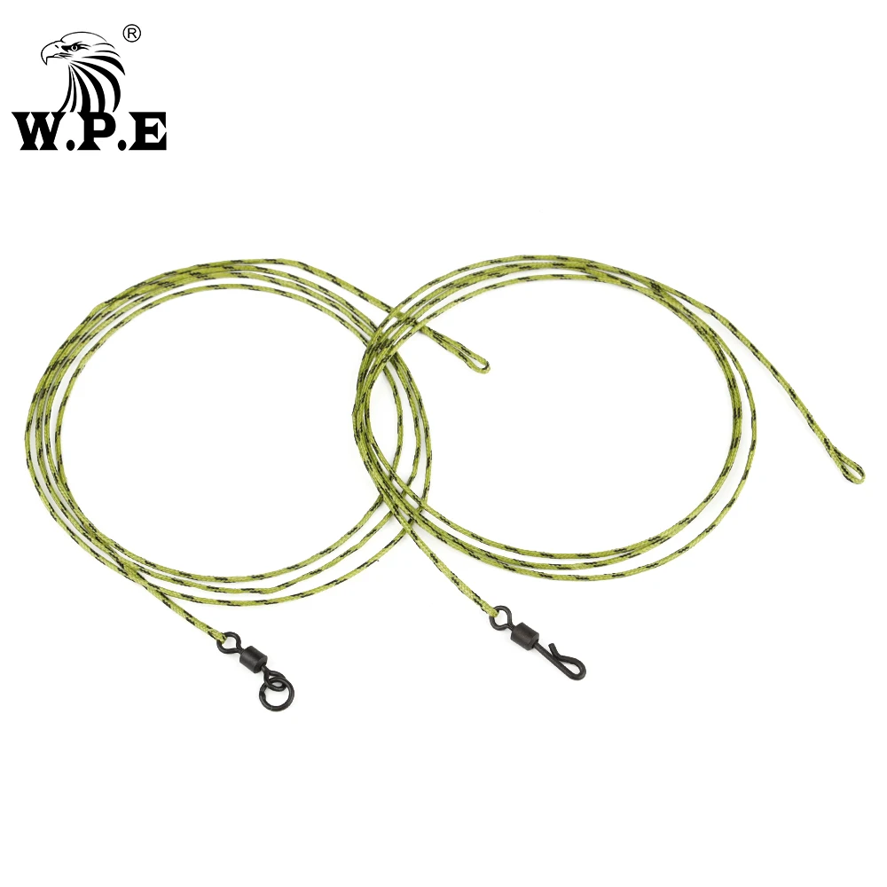 

W.P.E Carp Fishing Lead Core Swivel Rings Quick Change 1pack/3pcs 35LB/45LB Hair Rig Braided Lead Core Carp Fishing Leader Line