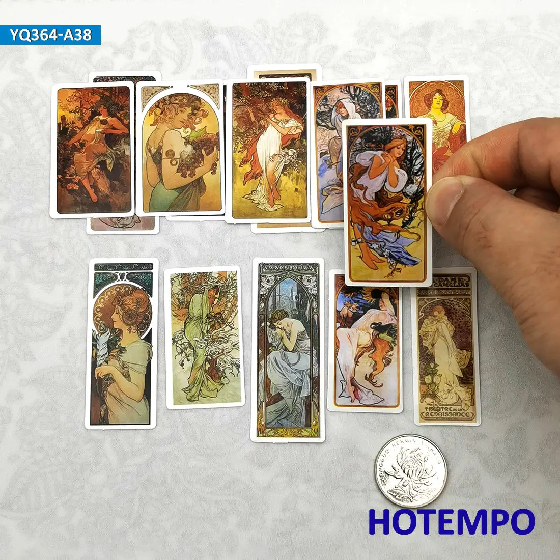 38 Adet, Mucha Tarzı Peri, Mini Çıkartmalar, Yağlıboya, İllüstrasyon Sanatı Çıkartmaları, Günlük, Karalama Defteri, Bagaj, Telefon, Dizüstü