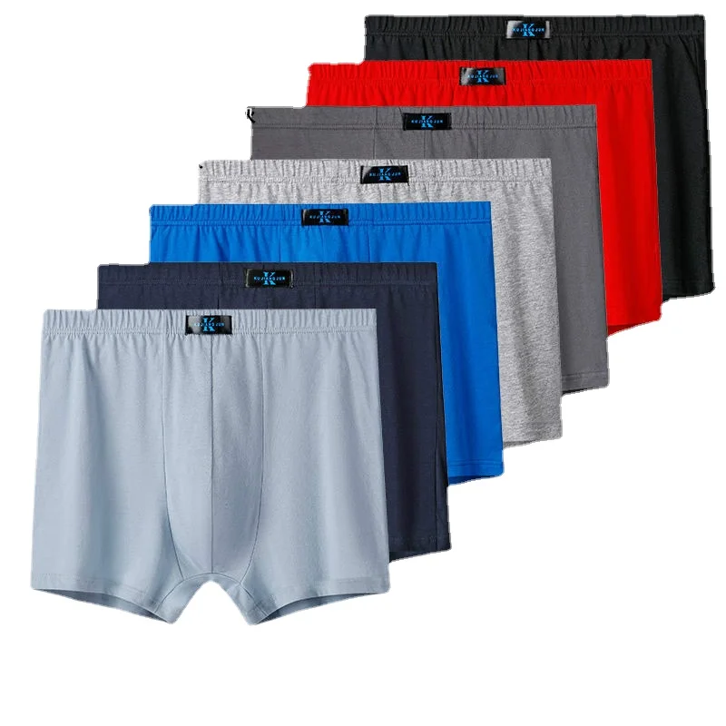 100% cotton Big size underpants men\'s Boxers plus size large size shorts breathable cotton underwear 8XL 9XL 10XL 4pcs/lot