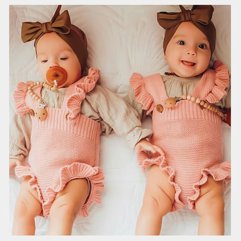 2022 Newborn Baby Girl Knitted Clothes Baby Boys Rompers Brand Jumpsuit Autumn Baby Girls Rompers Cotton Infant Baby Girl Romper