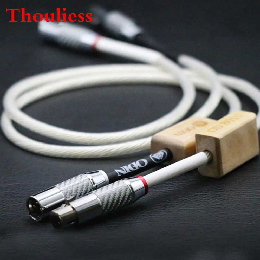 Thouliess PairHIFI Nordost Odin XLR Balanced Cable Carbon Fiber 3pin XLR plug Amplifier CD DVD player Speaker Interconnect Cable