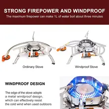 Windproof Gas Burner Outdoor Stove #5