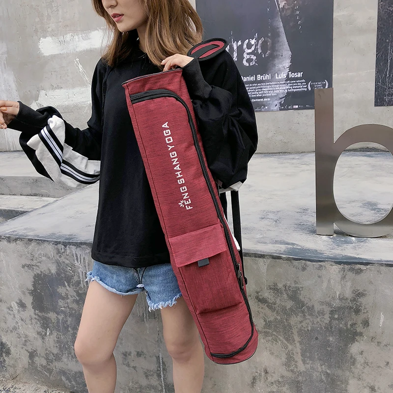 Waterproof PU Yoga Mat Bag, Large Gym Mat Bag, Big Capacity Backpack, Pilates Mat Case, Gym Carriers (Yoga Mat Not including)