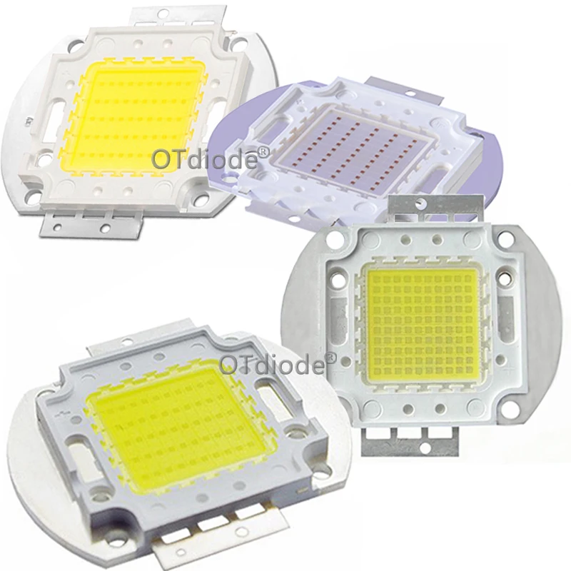 High Power LED Chip 1W 3W 5W 10W 20W 30W 50W 100W SMD COB Light Bead Warm Cold White Red Green Blue RGB Full Spectrum Grow Light