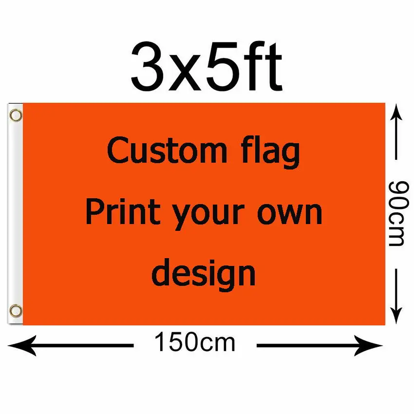 Custom Flag Company Logo Print 90x150cm Large Outdoor Advertising Store Promotion Vivid Color Unlimited Size Home Decoration