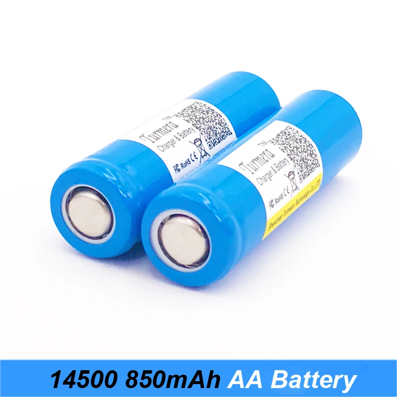 Turmera-batería recargable para cargador, pila de 14500 mah, 850 V, AA, 3,7, 14500, j20