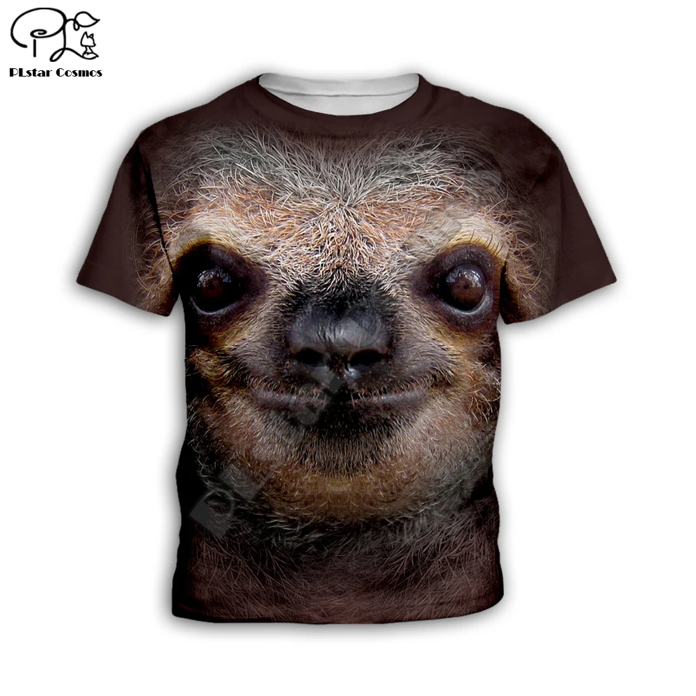 

Kids Sloth face Children's wear 3D T-shirt Boy/Girl Printed funny pig/shark Top Short Sleeve Christmas Tshirts Drop Ship-KT6