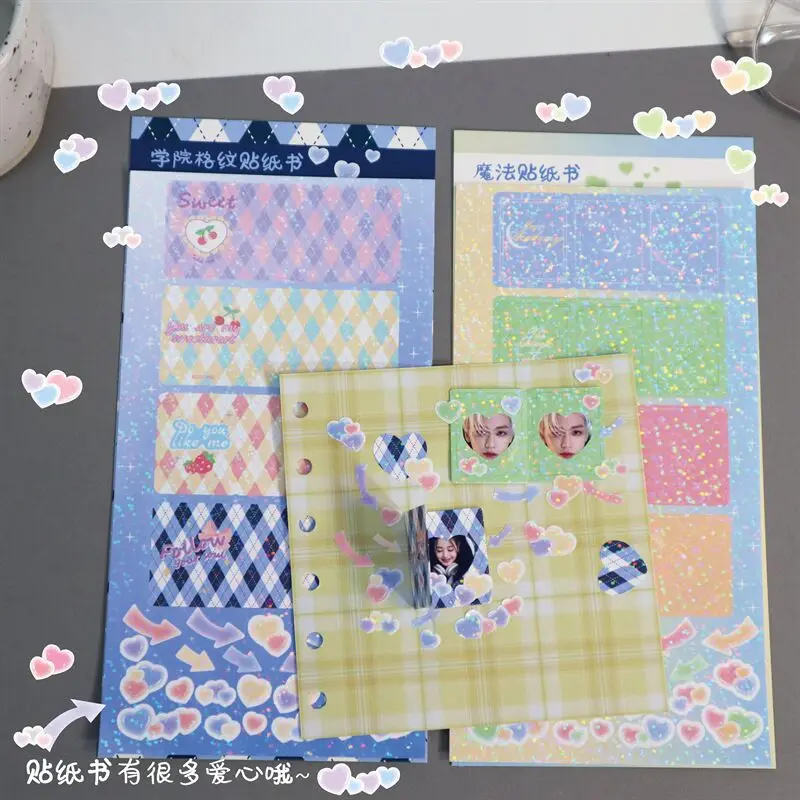 MINKYS Neue Ankunft 3 stücke 6 stücke Kawaii Bär Band Laser Bling Aufkleber DIY Sammelalbum Aufkleber Konfetti Dekoration DIY Foto rahmen – Detail 16