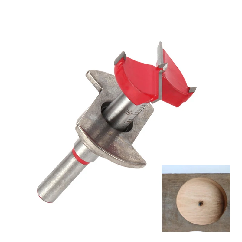 Adjustable Wood Hole Cutter 15/20/25/30/35mm Carpenter Forstner Drill Bit Set Carbide Tipped Boring Core Hole Drill