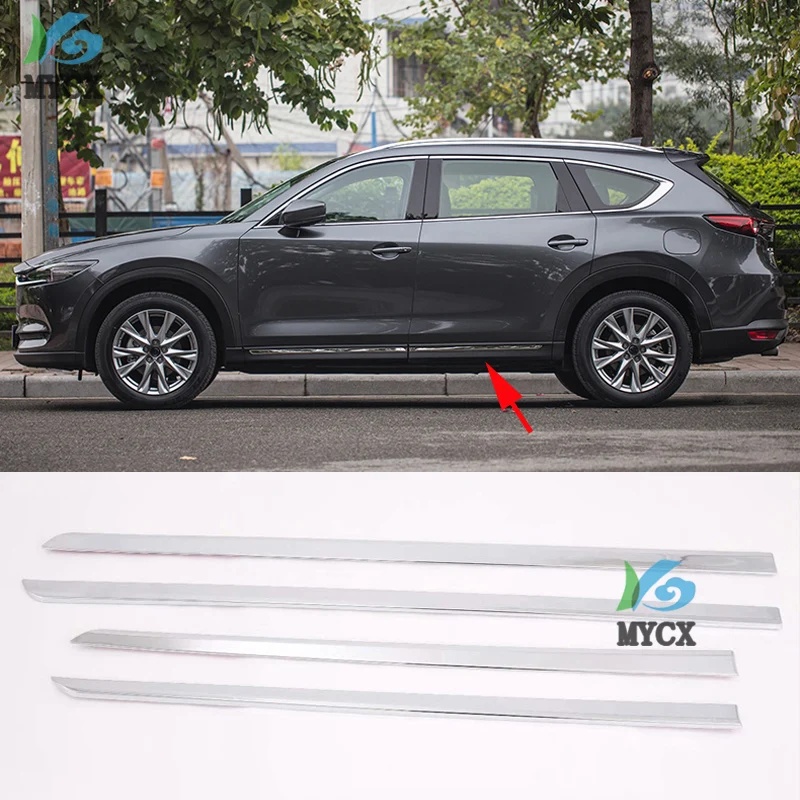 

Chrome Molding Door Body Strips FIT For Mazda CX8 CX-8 CX 8 2018 2019 Accessories Trim Covers Car styling