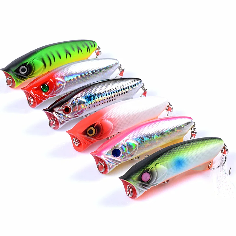 East Rain  Painted Topwater Bait 2pcs/lot 8cm 11.3g  Freshwater Saltwater Fishing Lure Popper Artificial Hard Bait