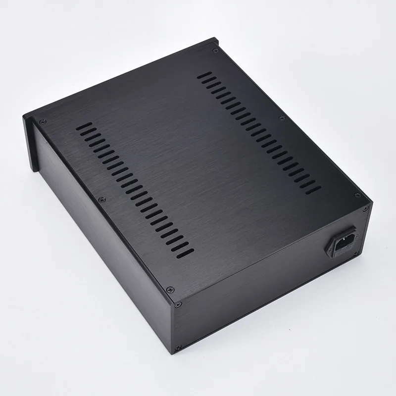 

black full aluminum amplifier chassis Preamp box headphone Enclosure Case DIY