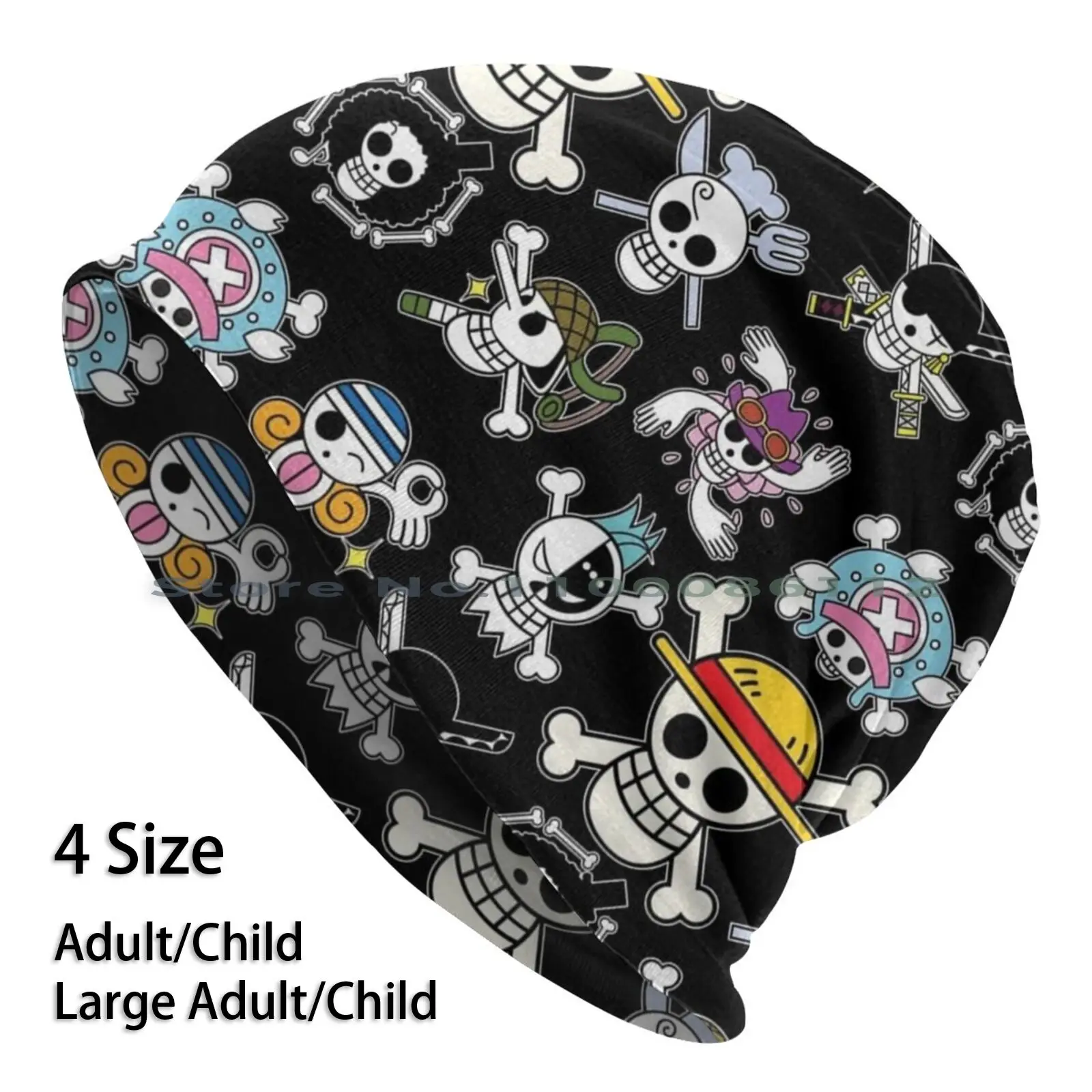 Pirate Flag Pattern Beanies Knit Hat Shonen Anime Manga Luffy Zoro Usopp Nami Franky Nico Robin Chopper Pirate Bounty Jolly