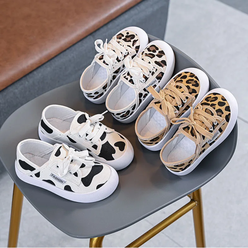 

3-12 Year Children'S Sneakers Autumn Shoes Kids School For Girls Spring Shoes Boys 2021 Fashion Print Canvas Sports Casual Shoe