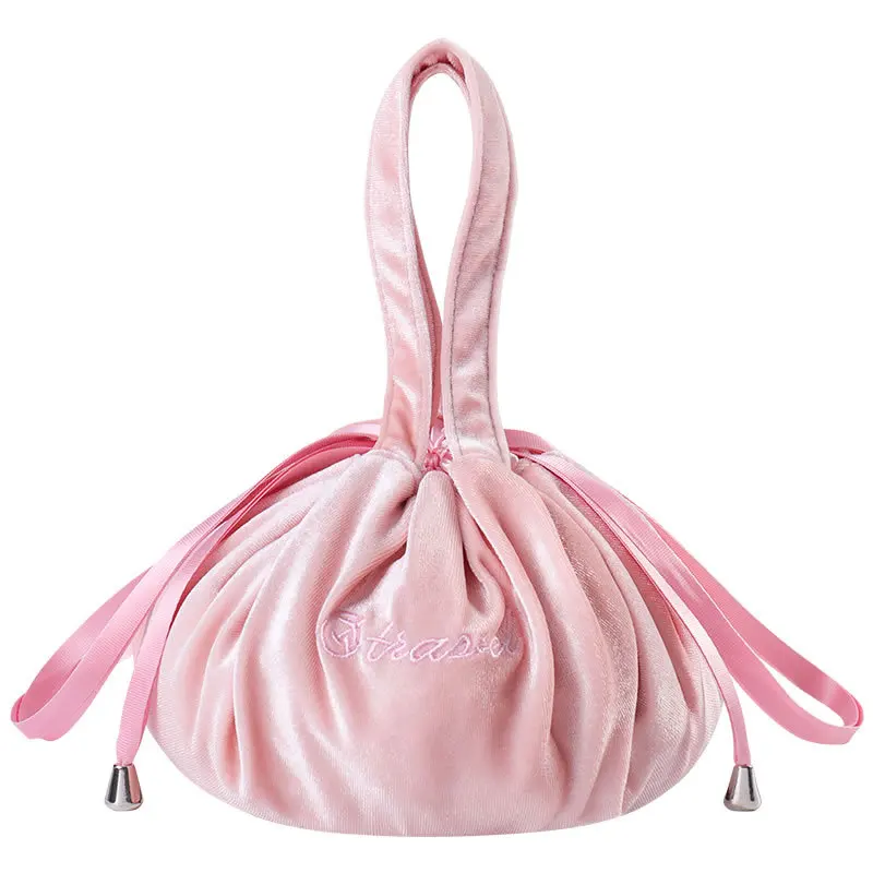 Bolsa de terciopelo con cordón para maquillaje, organizador de viaje, Kit de aseo femenino, estuche de belleza