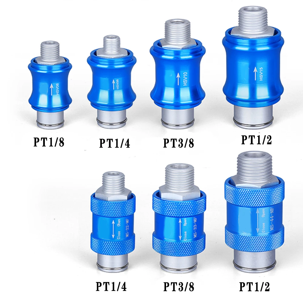 Pneumatic manual slide valve HSV-06 08 10 15 slide switch MS 11 22 33 44-MF hand push pull valve check valve slide switch