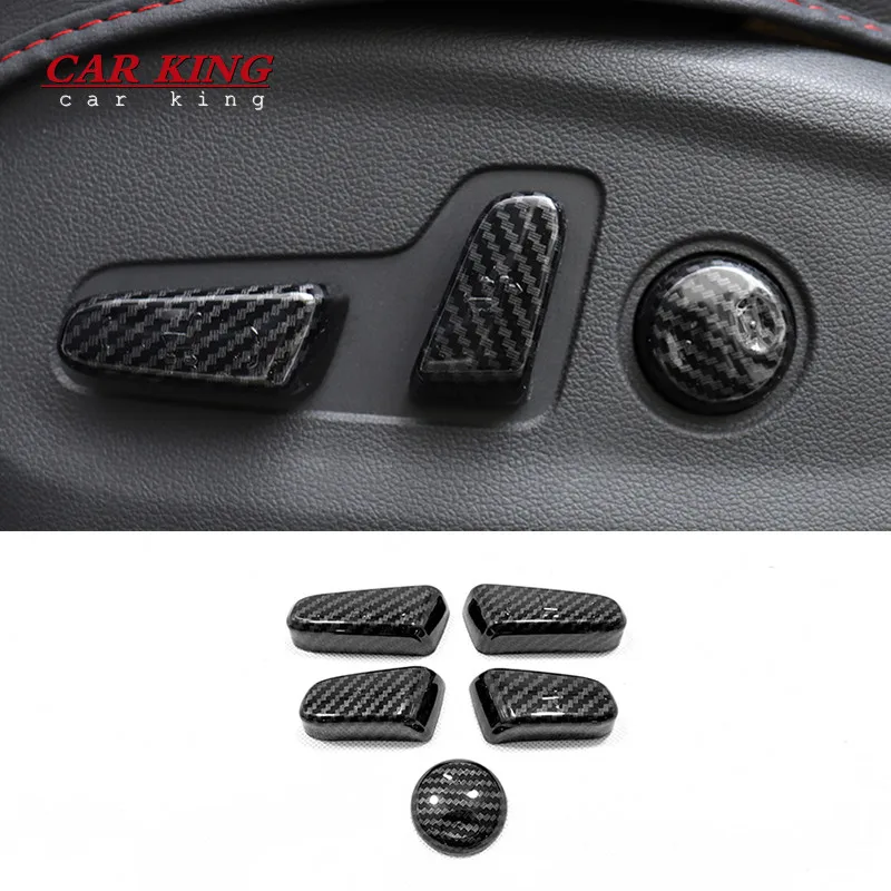 

ABS Carbon fiber For Hyundai Tucson 2015-2019 Accessories LHD Car Seat adjustment Switch Interior Cover Trim Car Styling 5pcs