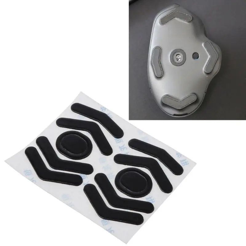 2 Sets 0.6mm Mouse Feet Mouse Skates Mouse Stickers Pad Black for logitech G604 Mouse