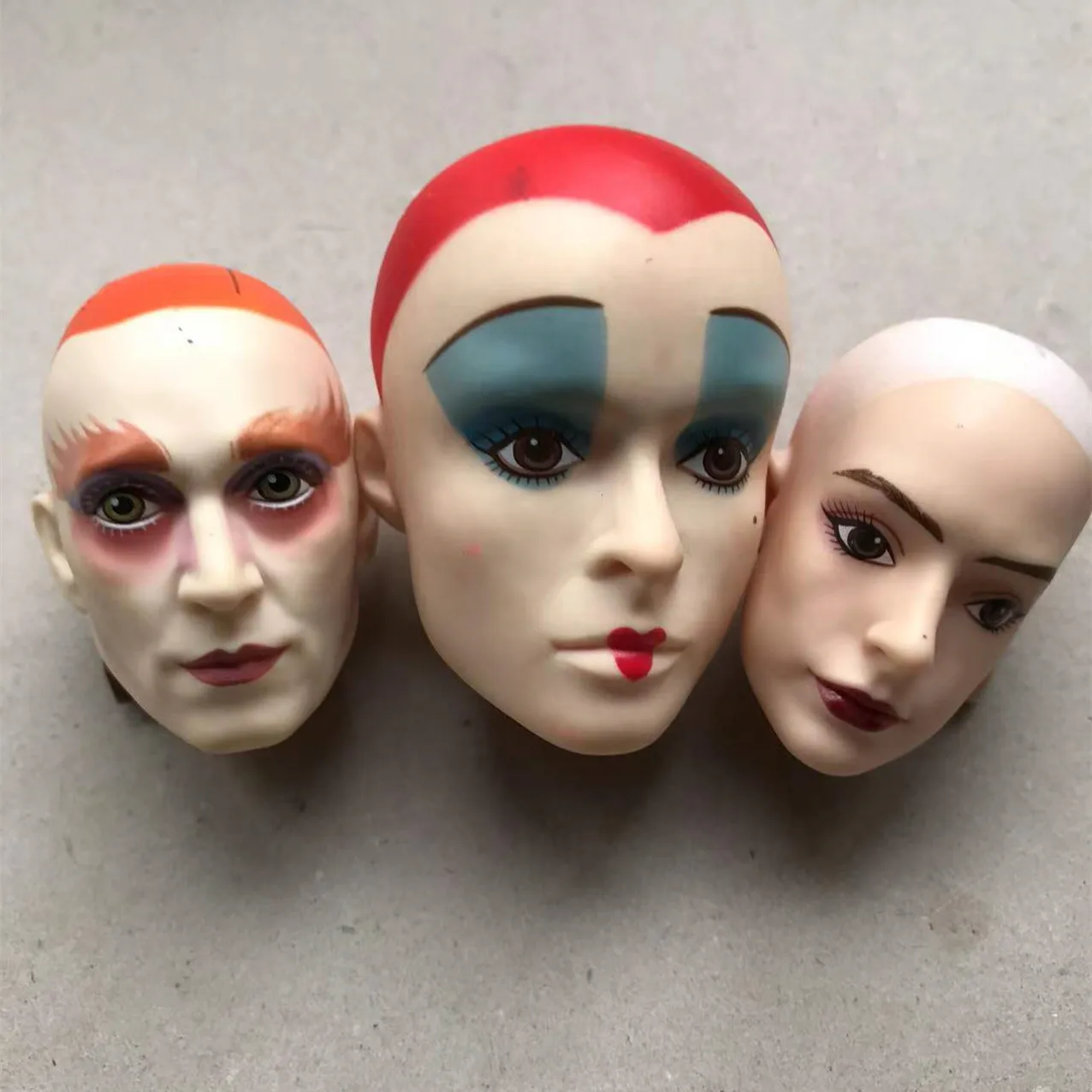 Rare Collection Doll Bald Heads DIY Planting Hair Heads Toy Red Queen Alice Doll Figures Girl Gift Toys Good Makeup Bald Heads