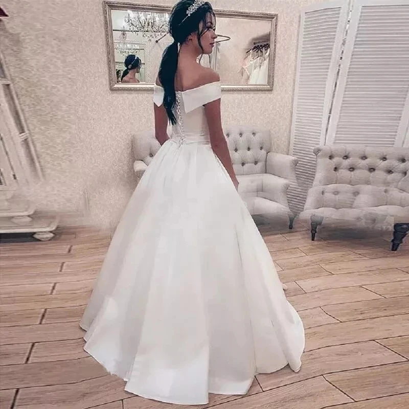 Индивидуальное свадебное платье AE0738 Vestido de Novia robe de mariee с атласными складками платье свадебное платье Robe De Soiree