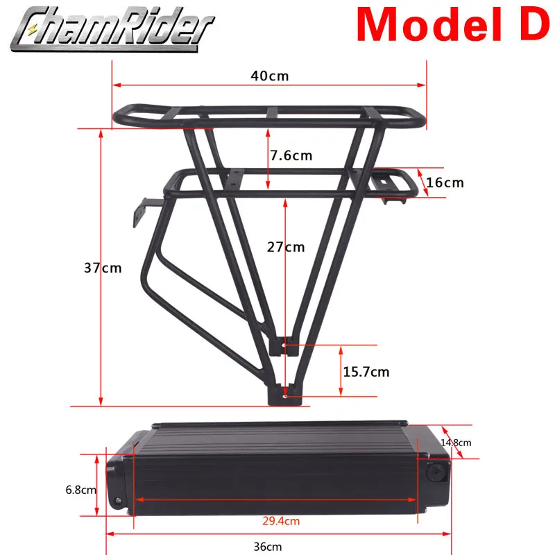 Scatola di plastica elettrica 10S10P 13S8P di Shanshan dello scaffale dei bagagli di doppio strato del contenitore di batteria della bici di 48V