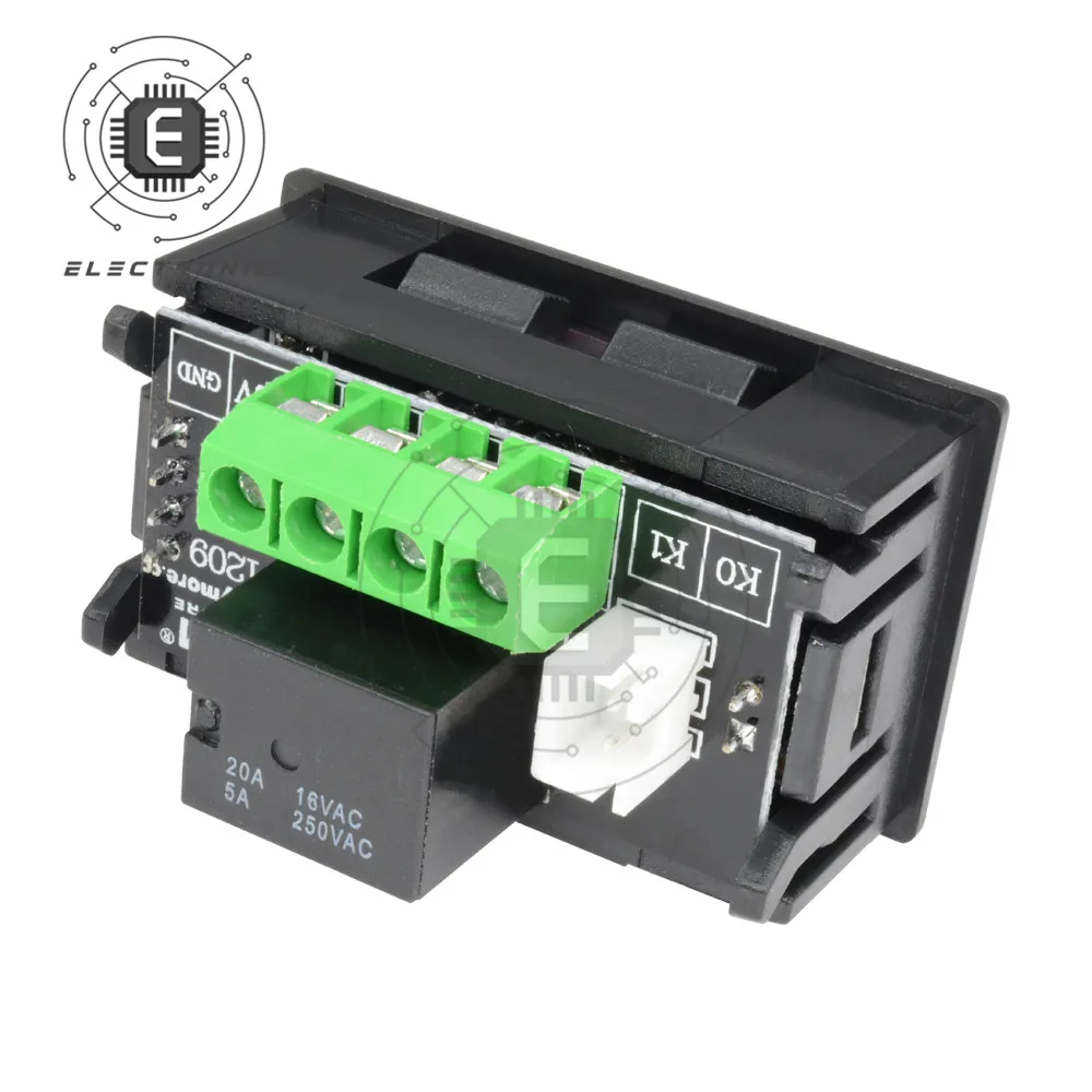 Controlador digital de temperatura lear w1209-50-110c dc 12v, termostato, controle de temperatura, placa com sensor de caixa