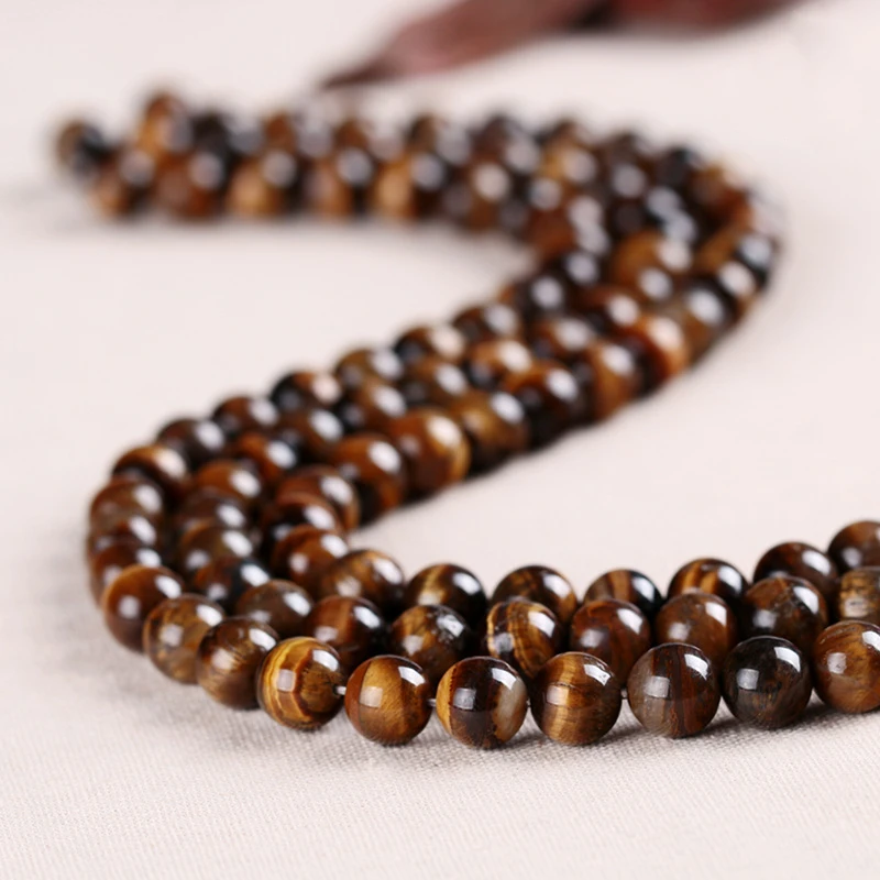 High Quality Trendy Tiger Eye Stone Natural Stone Beads For DIY Handmade bracelets Jewelry 4mm 6mm 8mm 10mm Loose Spacer Beads