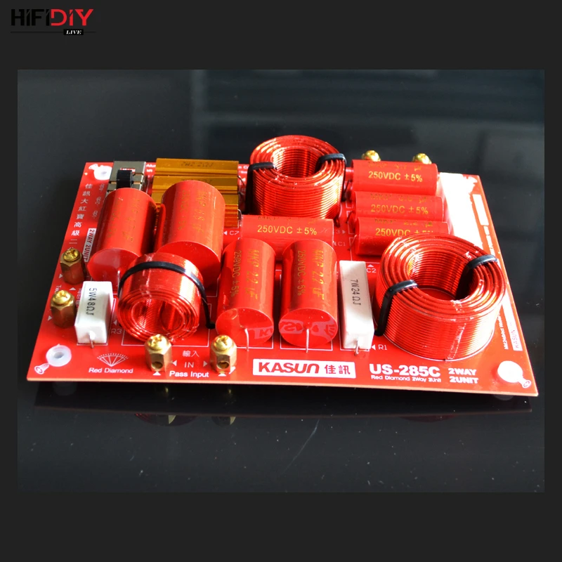 HIFIDIY LIVE US-285C 2 Way 2 speaker( tweeter + bass ) Unit HiFi HOME Speakers audio  Frequency Divider Crossover Filters