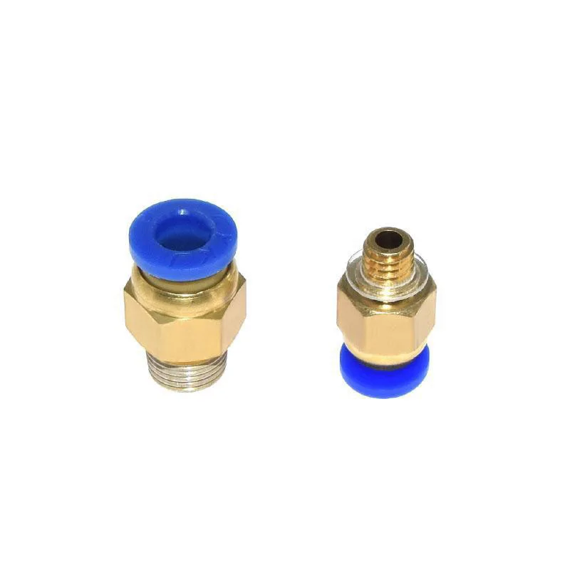 1/10 sztuk 3D części drukarki PC4-M6 armatura pneumatyczna złącze mosiężne części do MK8 OD 4mm 2mm żarnik rury M6 paszy złącze — zdjęcie 7