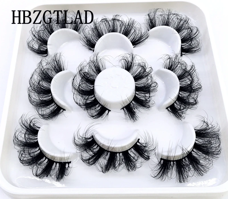 HBZGTLAD 5 Pairs natürliche falsche wimpern gefälschte wimpern lange make-up 3d nerz wimpern wimpern verlängerung nerz wimpern für schönheit