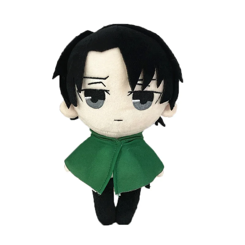 20cm Attack on Titan Plush Doll Anime Cute Soft Stuffed Plush Pillow Mikasa Ackerman Plush Toys Doll Cosplay Accessories