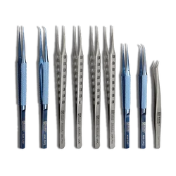 Amaoe Tweezers/Titanium Alloy /302 Stainless Steel/Strong Clamping/Light Weight /8 Holes/Flying Wire/Repair Tweezers Tools