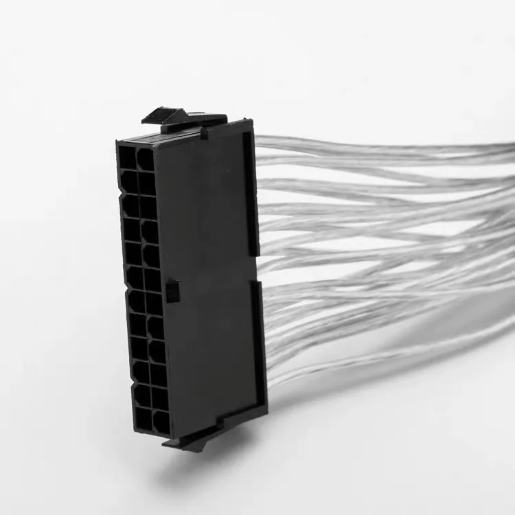 30CM 24 Pin kobieta do 24Pin męski zasilacz Adapte kabel płyta główna komputera przedłużacz ocynowany drut miedziany 24 Pin