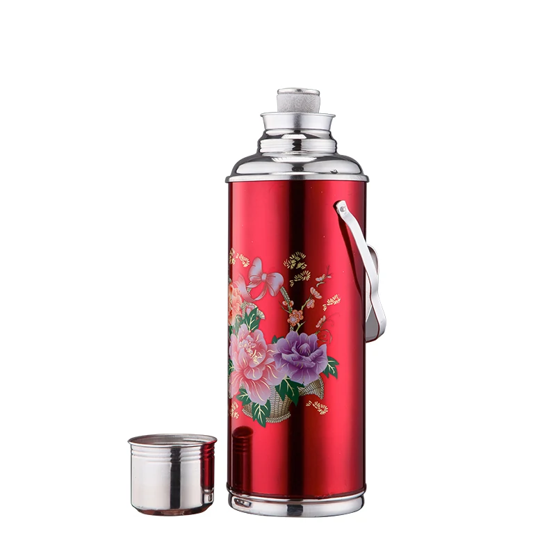 1.2L Retro Travel Thermosflask Thermos Water Coffee Bottle Stainless Steel Coffee Cup Mug Teapot Heat Cold Preservation