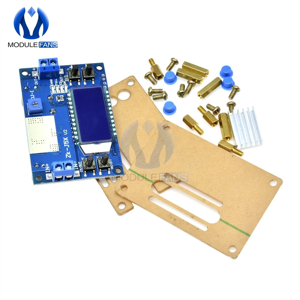 5A Constante Spanning Stroom Lcd Digitale Spanning Stroom Display Verstelbare Buck Step Down Power Supply Module Met Case