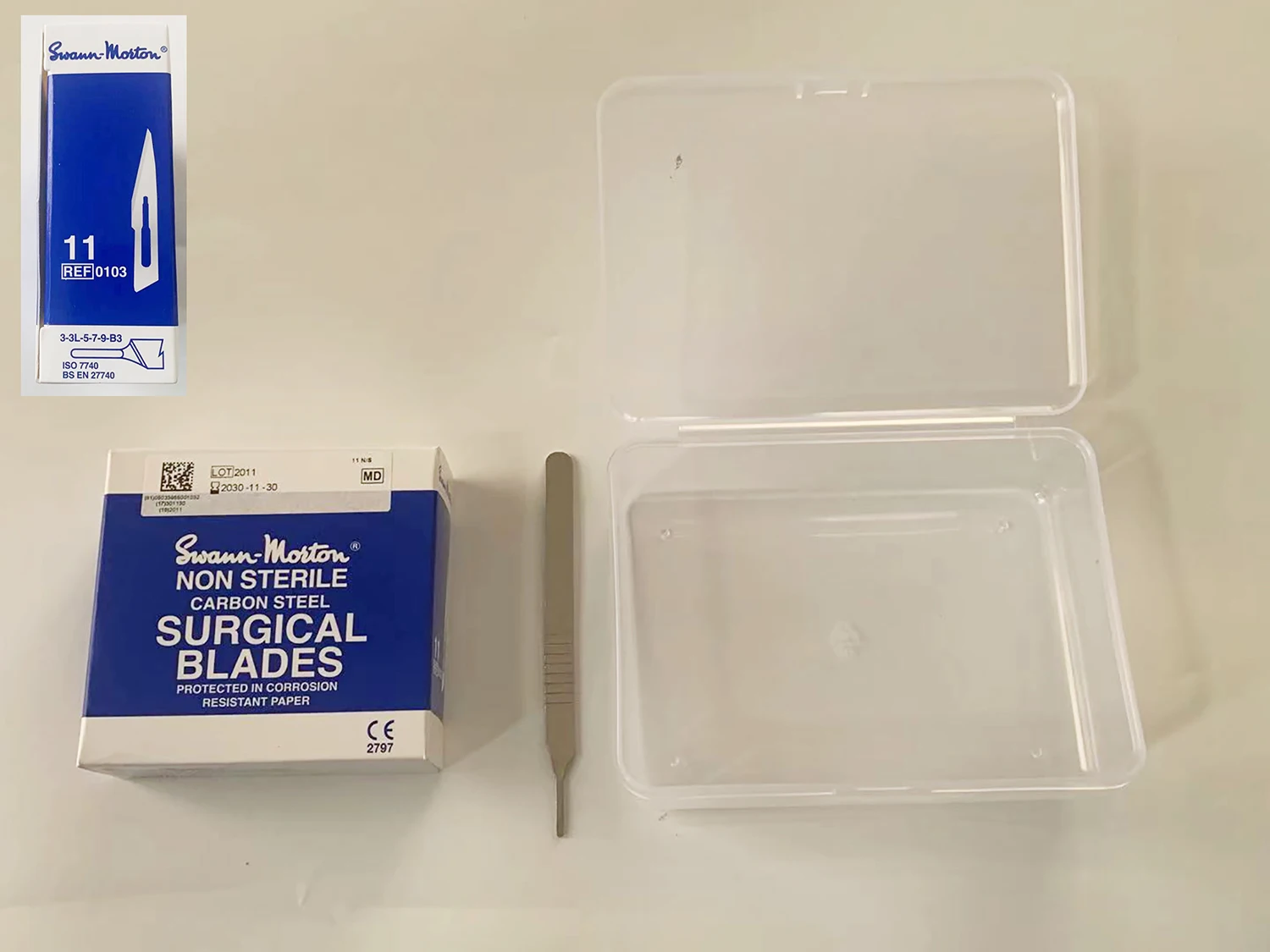 

11# Swann Morton Whole Box Non Sterile Scapel Blade Surgical Blade 100 PCS