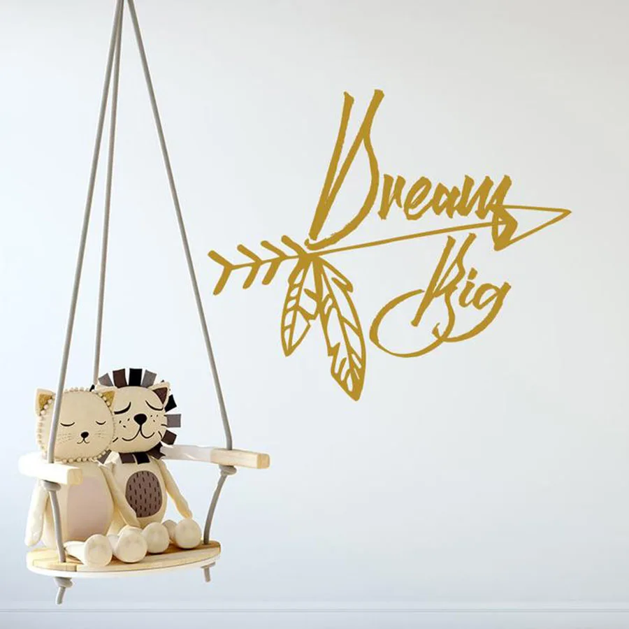 Наклейки на стену в детскую комнату, большие цитаты, бохо, стрелы, виниловые наклейки на стену, детская спальня, детская комната, надпись, украшение дома, S835