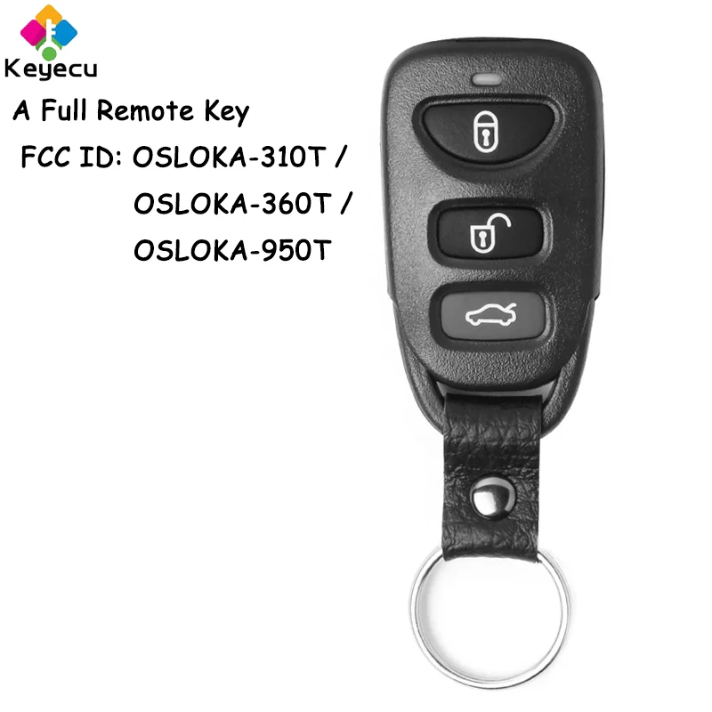 

KEYECU Keyless Entry Remote Car Key With 4 Buttons for Hyundai Elantra Sonata 2006-2016 Fob OSLOKA-310T OSLOKA-360T OSLOKA-950T