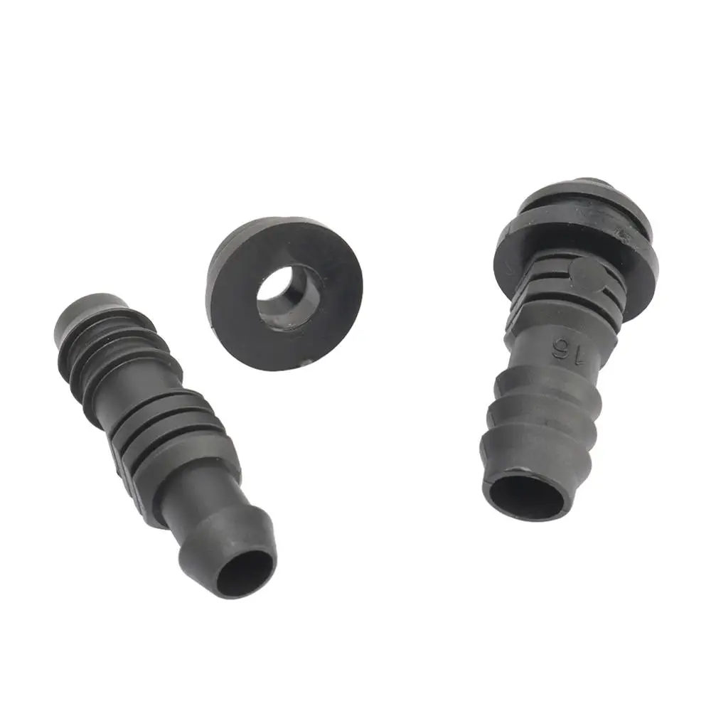 50 Pcs 12mm to 16 mm Barbed Connector with Rubber Seal Rings Garden Water Connector Irrigation System Water Pipe Reducer Adapter