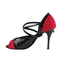 Evkoodance-Chaussures de danse latine pour femmes, Chaussures de salle de Rh, ixde la salsa, Club de filles, Rouge, OEM