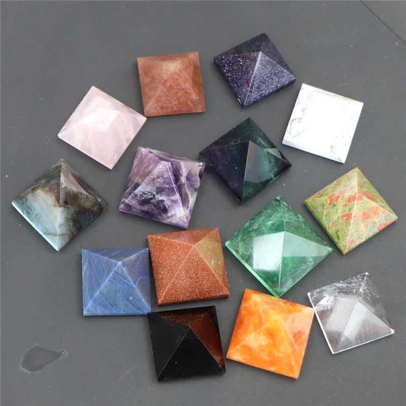 1PC Natural Fluorite Crystal Pyramid Quartz Healing Stone Chakra Reiki Crystal Tiger Eye Point Home Decor Crafts Of Gem Stone