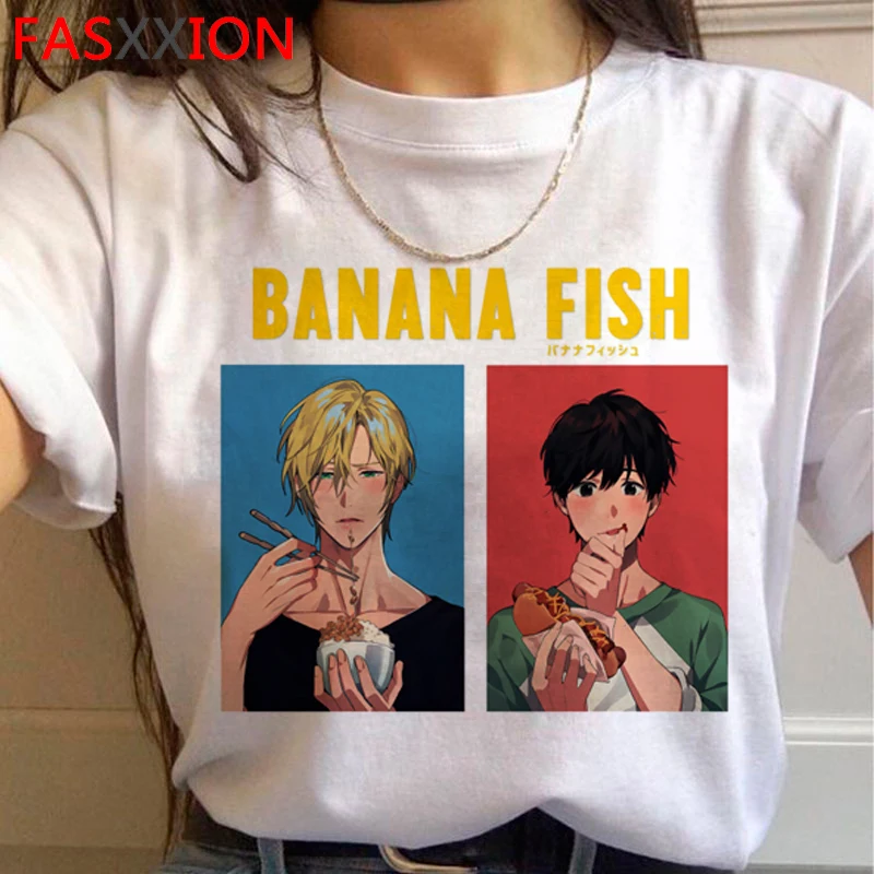 Banana Fish summer top t-shirt male harajuku print vintage kawaii t-shirt summer top kawaii