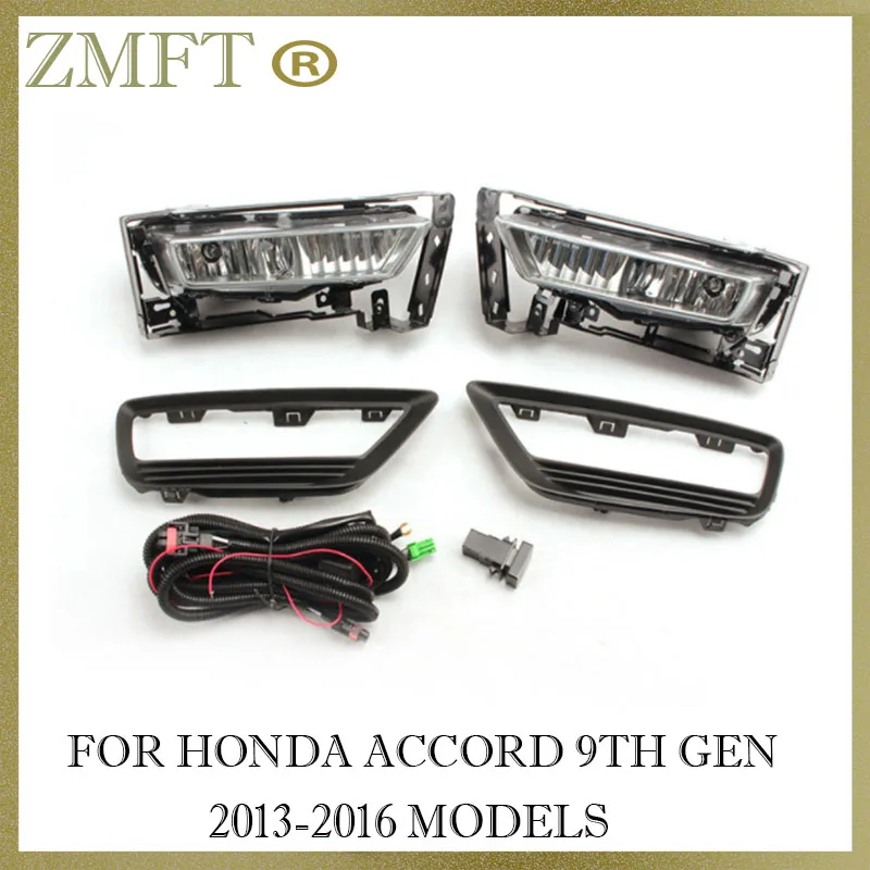 1set Car Front Bumper Fog Light Fog Lamp For Honda Accord Sedan 4Dr 2013 2014 2015 2016 With Wiring Switch