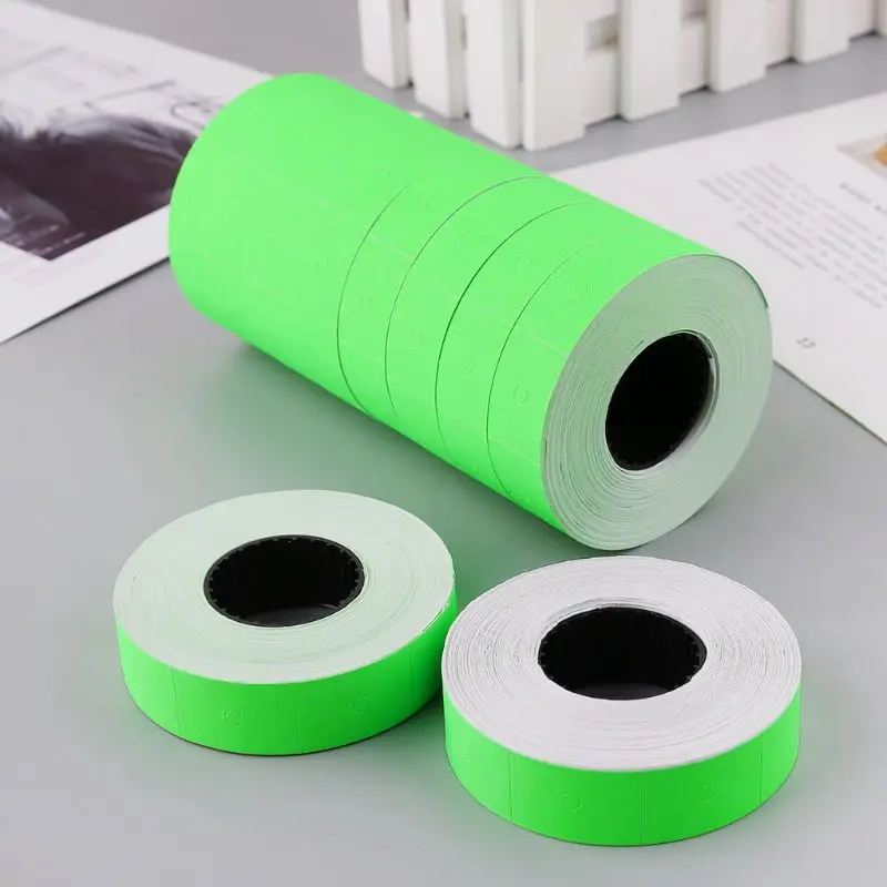 10 Rolls 5000 Pieces Double Row Colorful Price Label Paper Tag Mark Sticker For MX-6600 Labeller